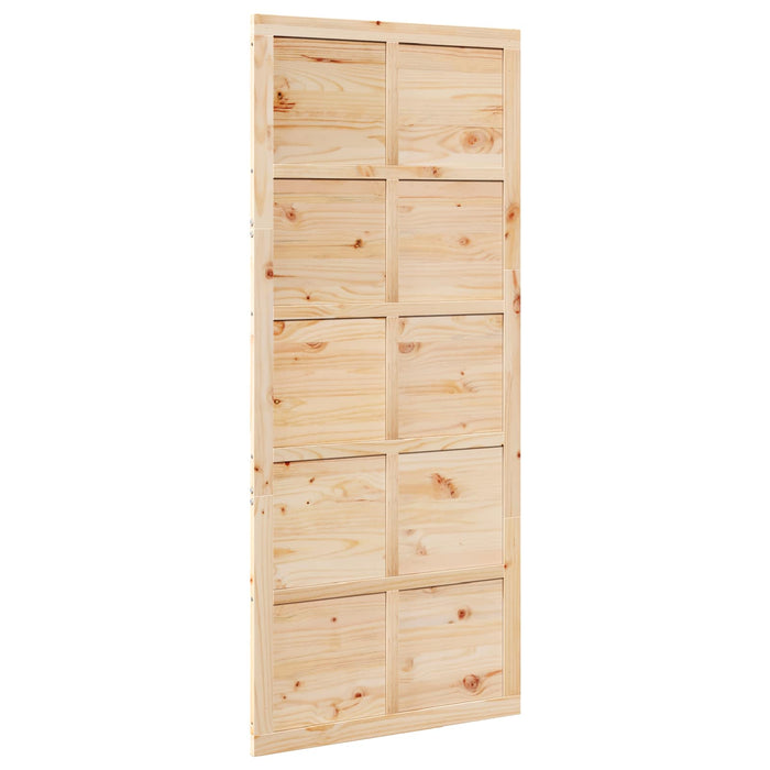 Ușă hambar natural 80 x 2,5 x 208 cm Lemn masiv de pin - WALTI WALTI