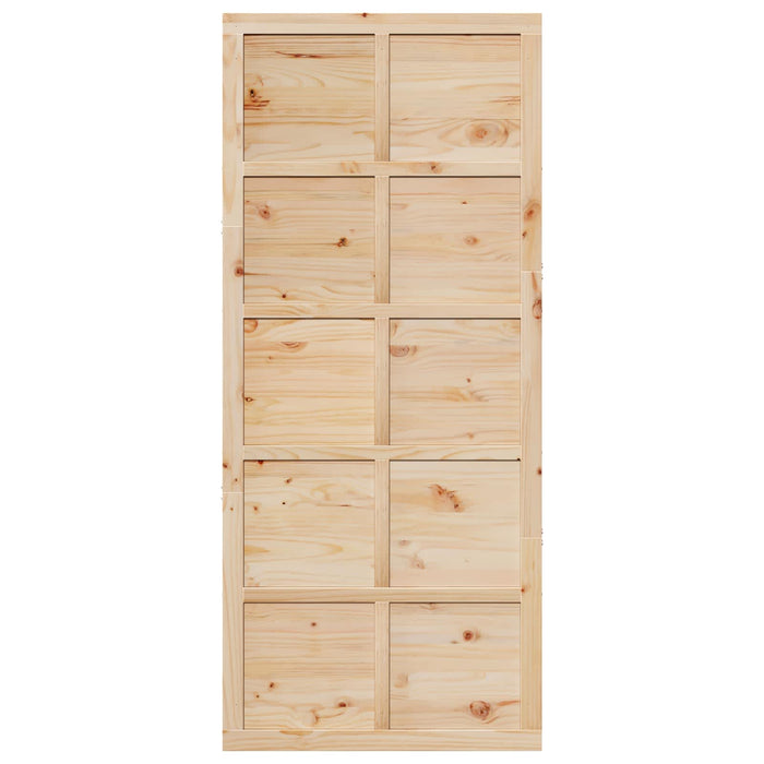 Ușă hambar natural 80 x 2,5 x 208 cm Lemn masiv de pin - WALTI WALTI