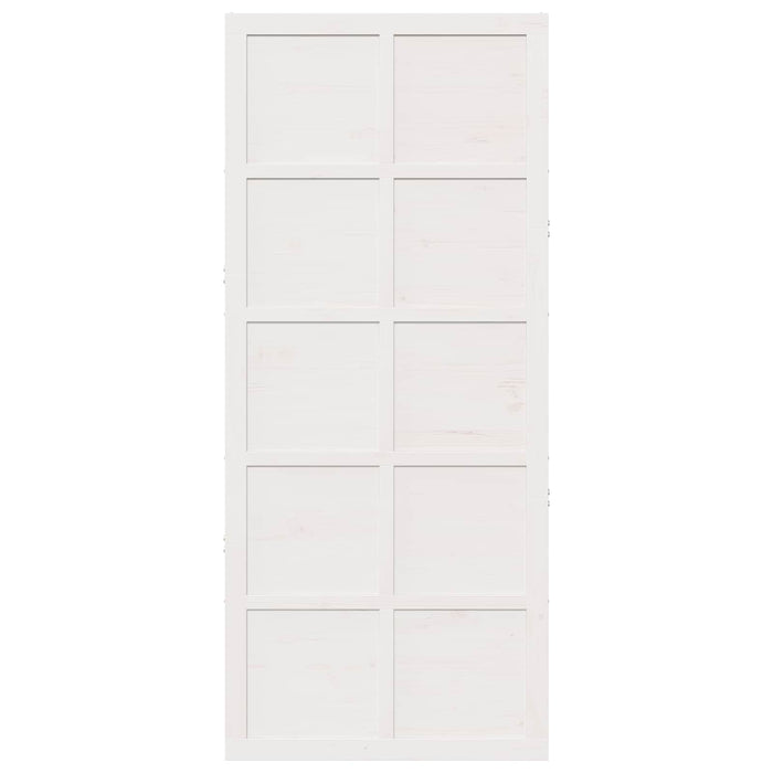 Ușă hambar Alb 80 x 2,5 x 208 cm Lemn masiv de pin - WALTI WALTI