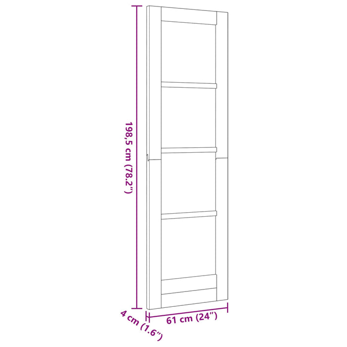 Ușă de interior natural 61 x 198,5 cm placaj - WALTI WALTI
