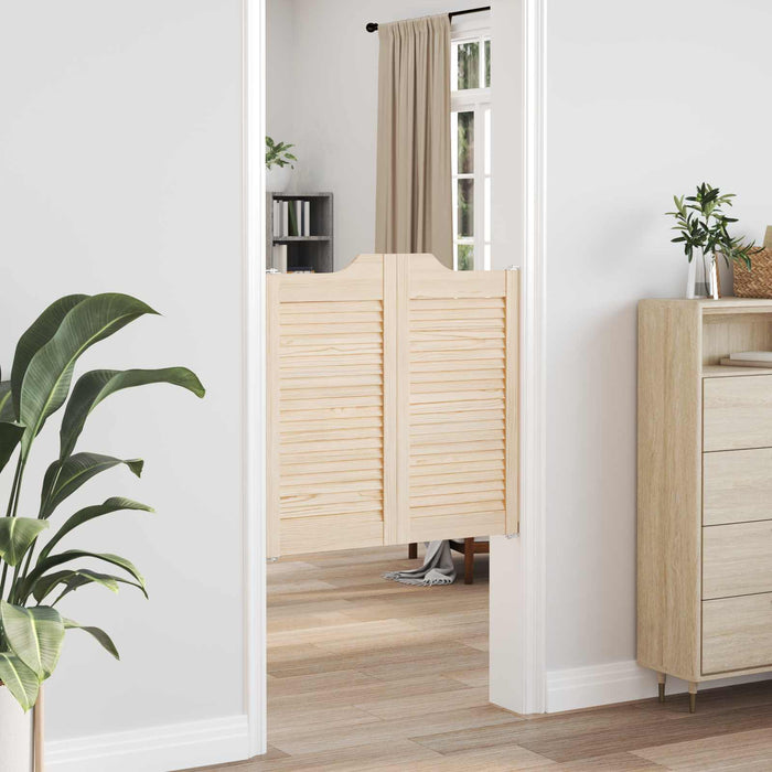 Uși oscilante 2 pcs natural Lemn masiv de pin - WALTI WALTI
