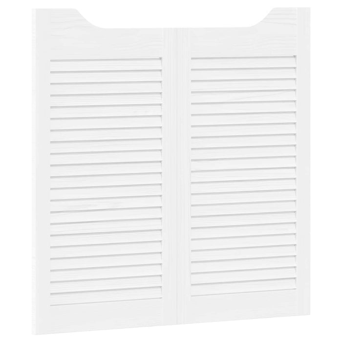 Uși oscilante 2 pcs Alb Lemn masiv de pin - WALTI WALTI