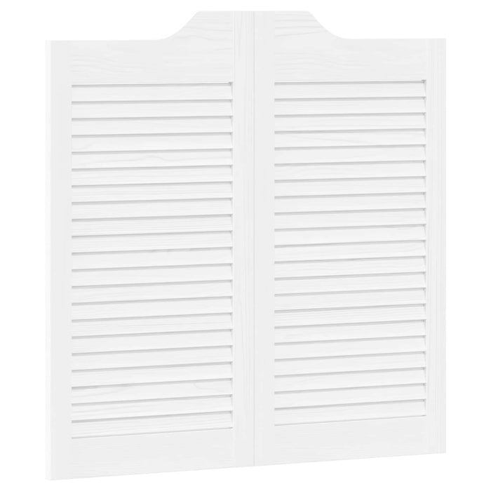 Uși oscilante 2 pcs Alb Lemn masiv de pin - WALTI WALTI