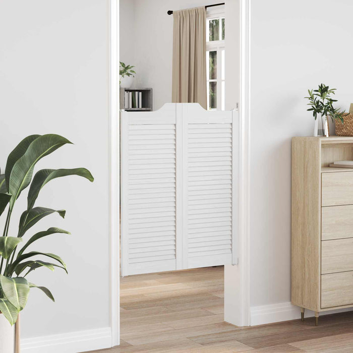 Uși oscilante 2 pcs Alb Lemn masiv de pin - WALTI WALTI