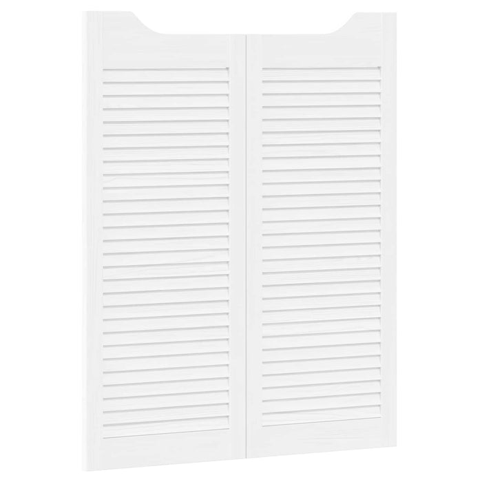 Uși oscilante 2 pcs Alb Lemn masiv de pin - WALTI WALTI