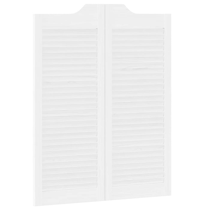 Uși oscilante 2 pcs Alb Lemn masiv de pin - WALTI WALTI