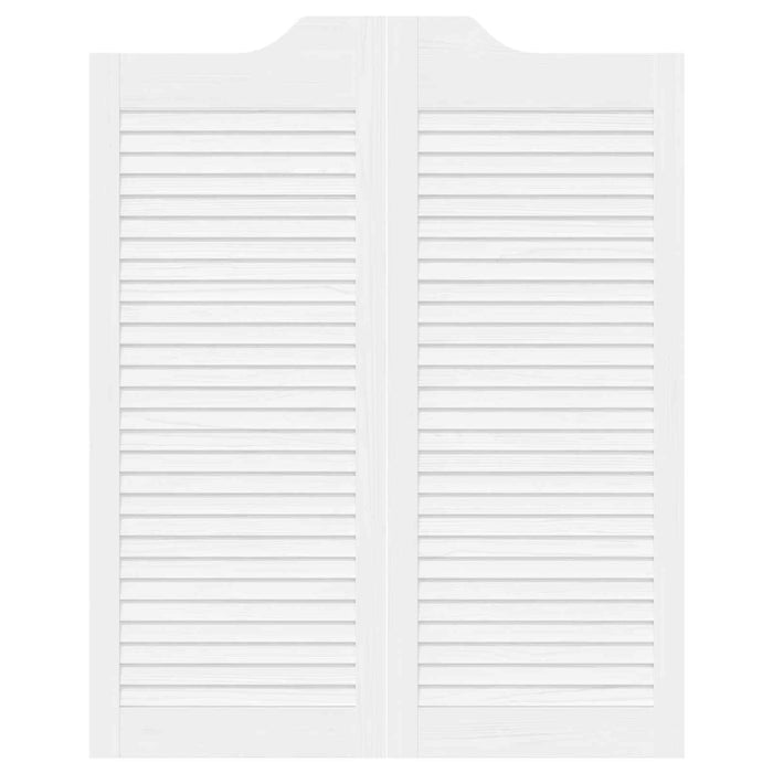Uși oscilante 2 pcs Alb Lemn masiv de pin - WALTI WALTI