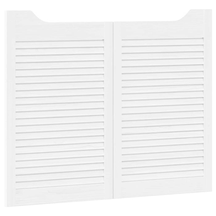 Uși oscilante 2 pcs Alb Lemn masiv de pin - WALTI WALTI