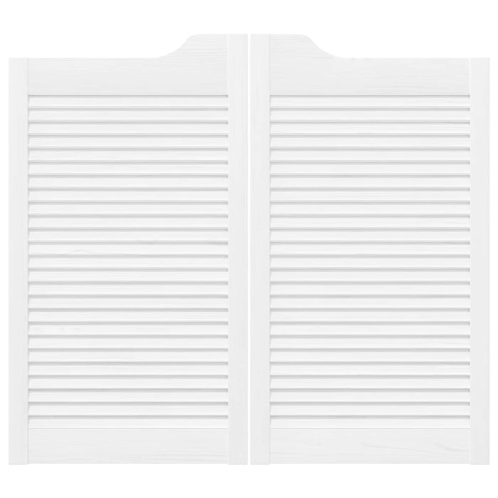 Uși oscilante 2 pcs Alb Lemn masiv de pin - WALTI WALTI