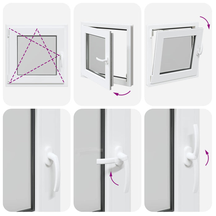 Fereastră de subsol culoare internă albă RISOR 50 x 50 cm WALTI