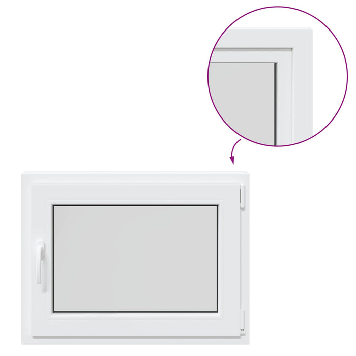 Fereastră pentru subsol Manual RISOR Alb 80 x 50 cm PVC și Sticlă - WALTI WALTI