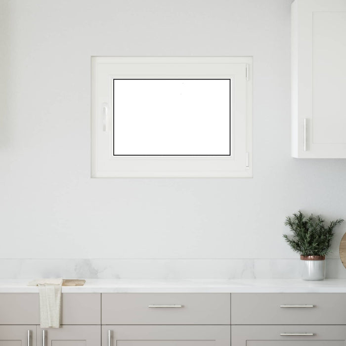 Fereastră pentru subsol Manual RISOR Alb 80 x 50 cm PVC și Sticlă - WALTI WALTI