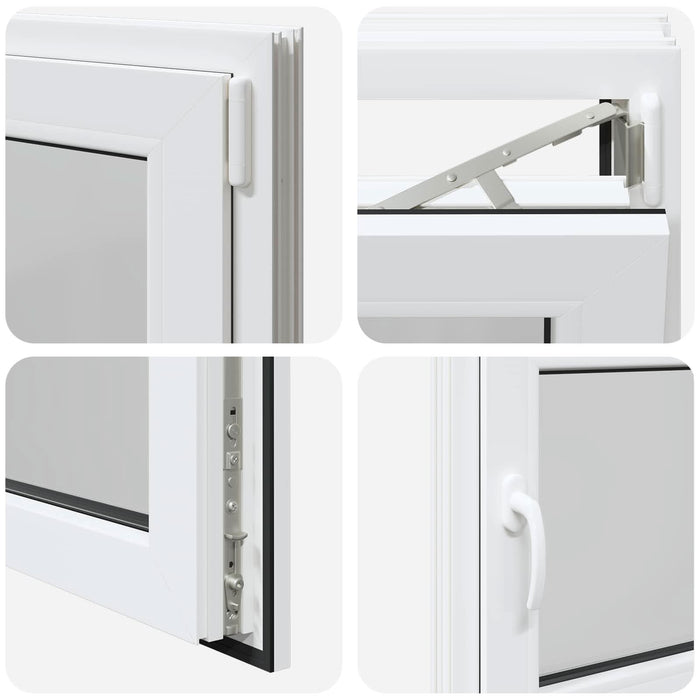 Fereastră pentru subsol Manual RISOR Alb 80 x 70 cm PVC și Sticlă - WALTI WALTI
