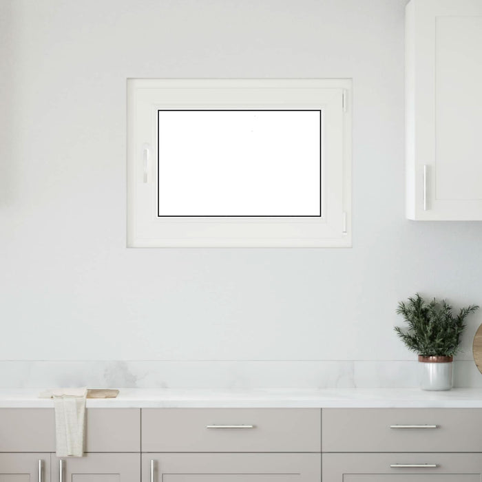 Fereastră pentru subsol Manual RISOR Alb 80 x 70 cm PVC și Sticlă - WALTI WALTI