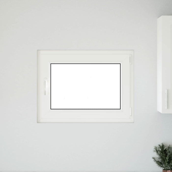 Fereastră pentru subsol Manual RISOR Alb 80 x 70 cm PVC și Sticlă - WALTI WALTI