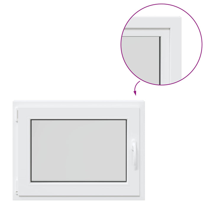 Fereastră pentru subsol Manual RISOR Alb 80 x 70 cm PVC și Sticlă - WALTI WALTI
