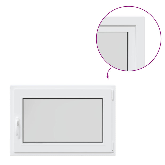 Fereastră pentru subsol Manual RISOR Alb 90 x 60 cm PVC și Sticlă - WALTI WALTI