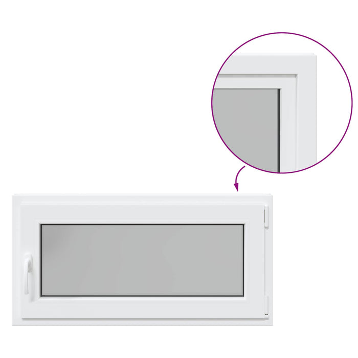 Fereastră pentru subsol Manual RISOR Alb 100 x 50 cm PVC și Sticlă - WALTI WALTI