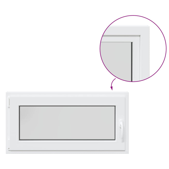 Fereastră pentru subsol Manual RISOR Alb 100 x 50 cm PVC și Sticlă - WALTI WALTI