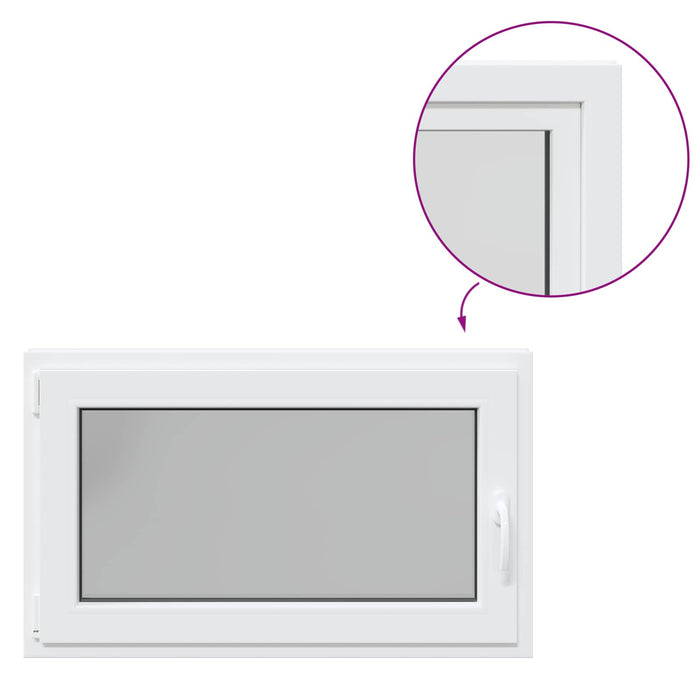 Fereastră pentru subsol Manual RISOR Alb 100 x 60 cm PVC și Sticlă - WALTI WALTI