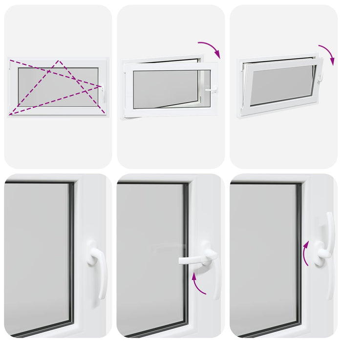 Fereastră pentru subsol Manual RISOR Alb 100 x 70 cm PVC și Sticlă - WALTI WALTI