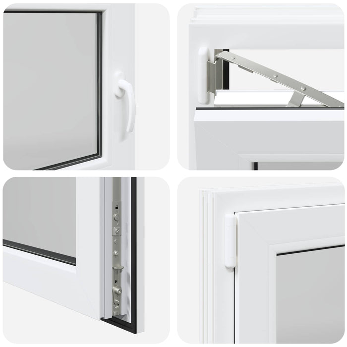 Fereastră pentru subsol Manual RISOR Alb 110 x 50 cm PVC și Sticlă - WALTI WALTI