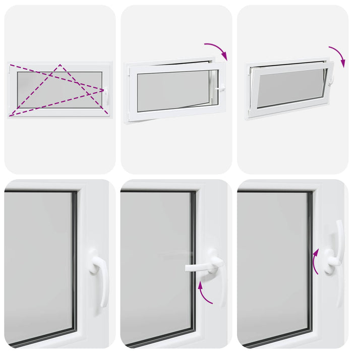 Fereastră pentru subsol Manual RISOR Alb 110 x 50 cm PVC și Sticlă - WALTI WALTI