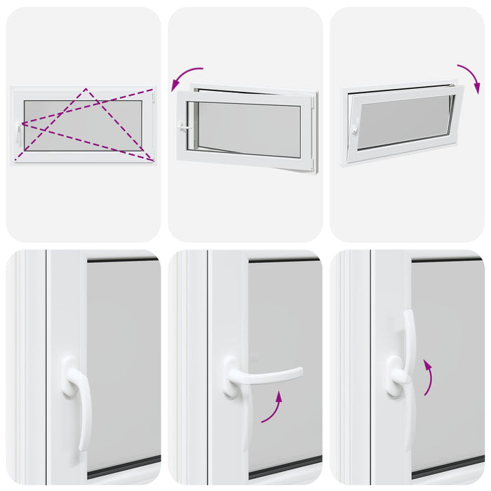 Fereastră pentru subsol Manual RISOR Alb 110 x 70 cm PVC și Sticlă - WALTI WALTI