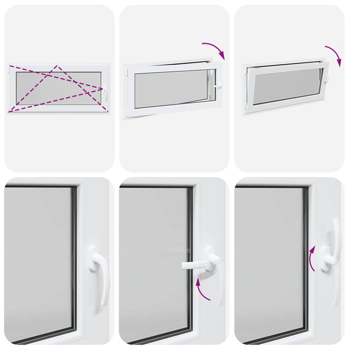 Fereastră pentru subsol Manual RISOR Alb 120 x 60 cm PVC și Sticlă - WALTI WALTI