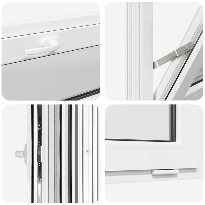 Fereastră pentru subsol RISOR 80 x 40 cm PVC și Sticlă WALTI