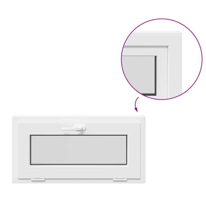 Fereastră pentru subsol RISOR 80 x 40 cm PVC și Sticlă WALTI