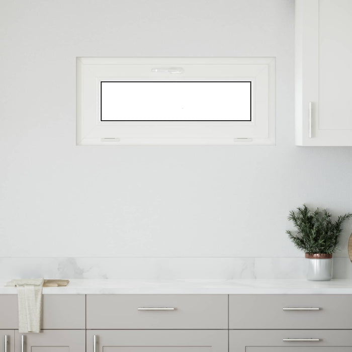 Fereastră pentru subsol RISOR 90 x 40 cm PVC și Sticlă Alb - WALTI WALTI
