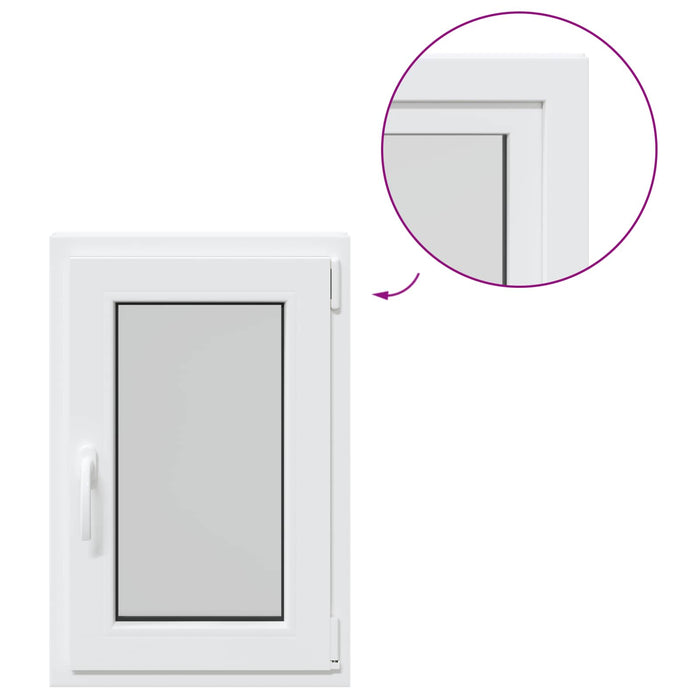Fereastră pentru subsol Manual RISOR Alb 50 x 75 cm PVC și Sticlă - WALTI WALTI