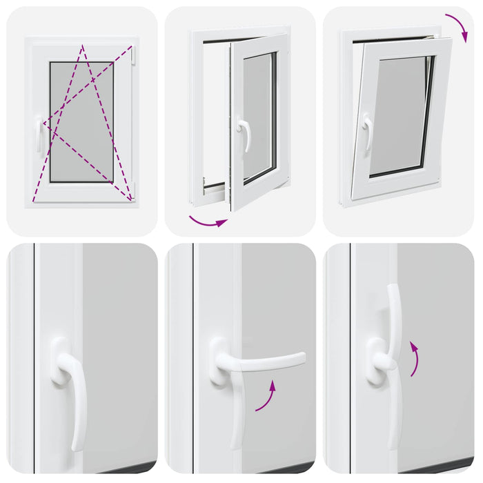 Fereastră pentru subsol Manual RISOR Alb 50 x 75 cm PVC și Sticlă - WALTI WALTI