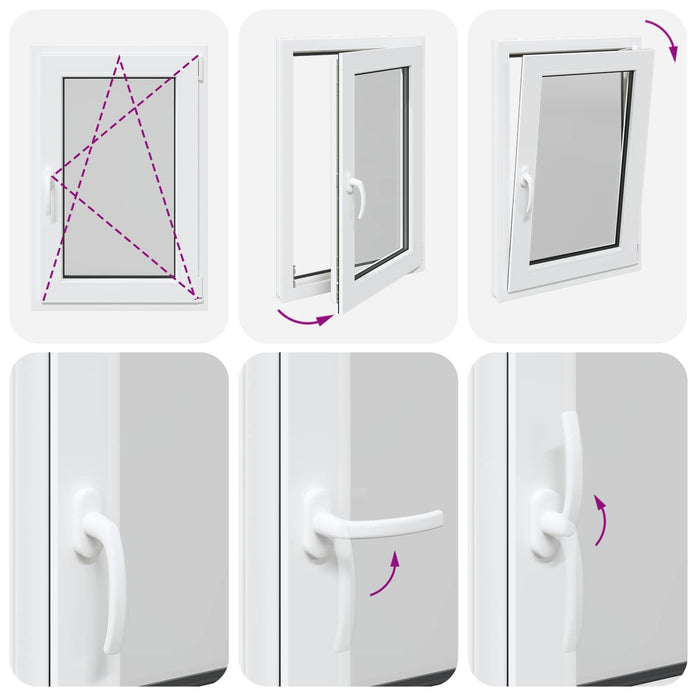 Fereastră pentru subsol Manual RISOR Alb 60 x 80 cm PVC și Sticlă - WALTI WALTI