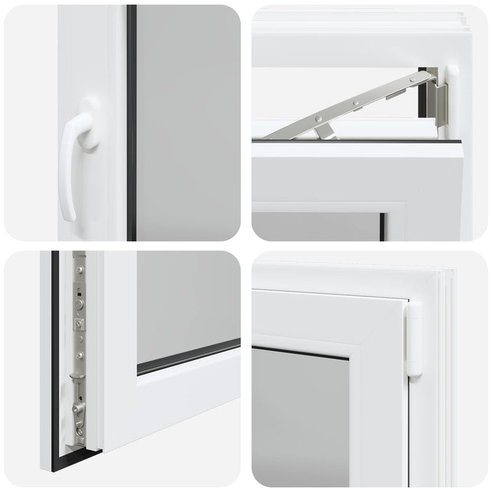 Fereastră pentru subsol Manual RISOR Alb 80 x 60 cm PVC și Sticlă - WALTI WALTI