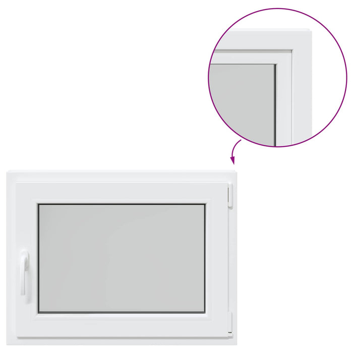 Fereastră pentru subsol Manual RISOR Alb 80 x 60 cm PVC și Sticlă - WALTI WALTI