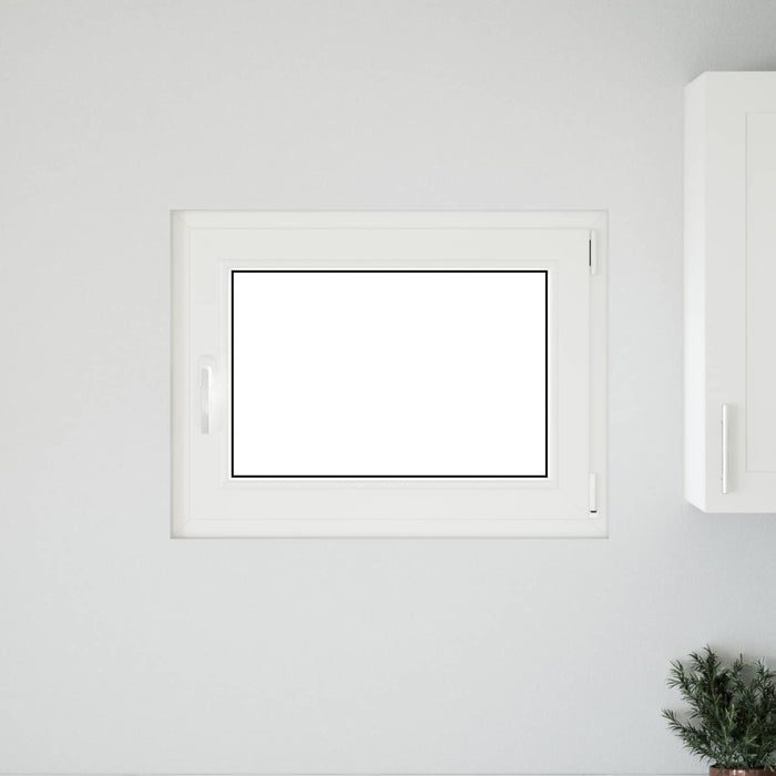 Fereastră pentru subsol Manual RISOR Alb 80 x 60 cm PVC și Sticlă - WALTI WALTI