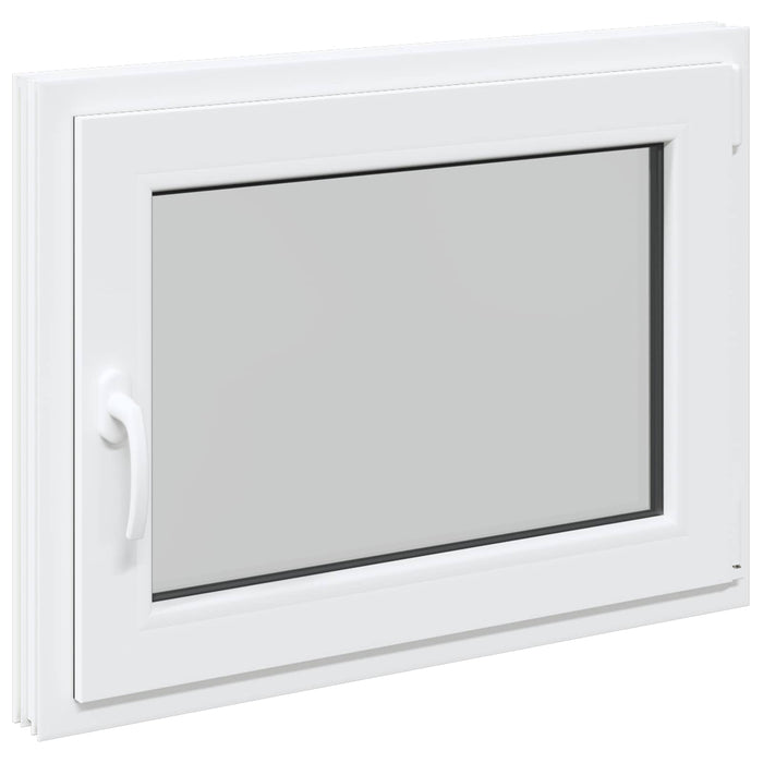 Fereastră pentru subsol Manual RISOR Alb 80 x 60 cm PVC și Sticlă - WALTI WALTI