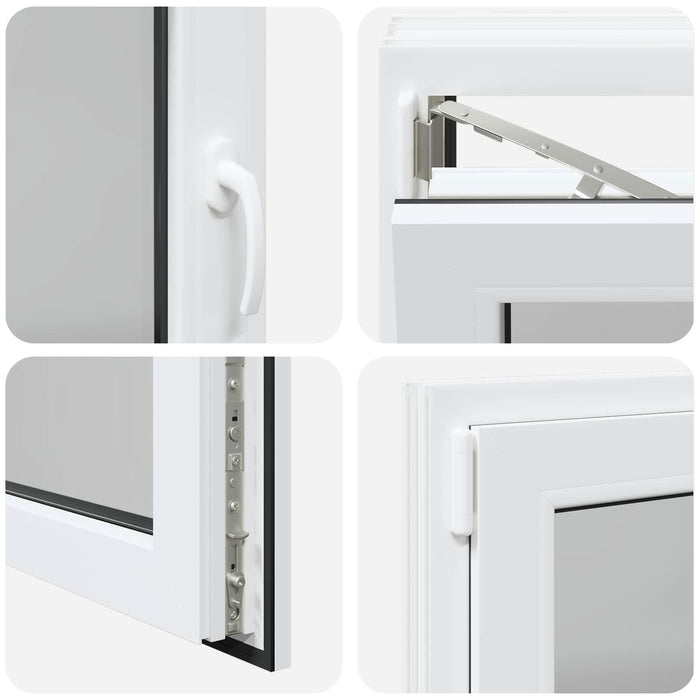 Fereastră pentru subsol Manual RISOR Alb 80 x 60 cm PVC și Sticlă - WALTI WALTI