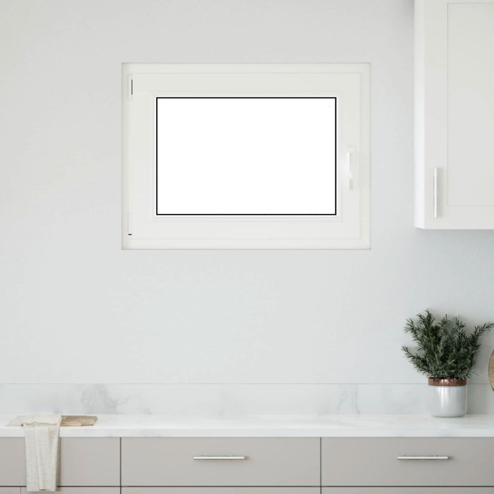 Fereastră pentru subsol Manual RISOR Alb 80 x 60 cm PVC și Sticlă - WALTI WALTI
