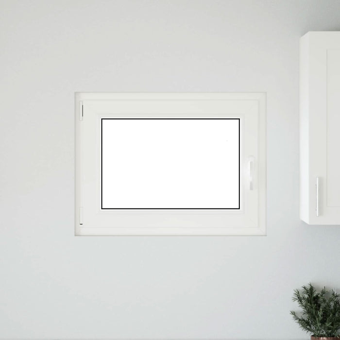 Fereastră pentru subsol Manual RISOR Alb 80 x 60 cm PVC și Sticlă - WALTI WALTI