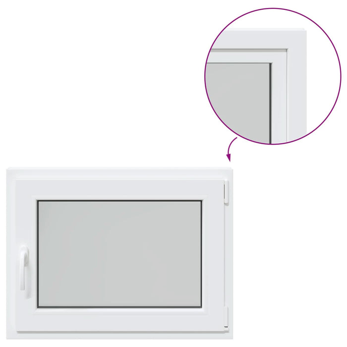 Fereastră pentru subsol Manual RISOR Alb 80 x 70 cm PVC și Sticlă - WALTI WALTI