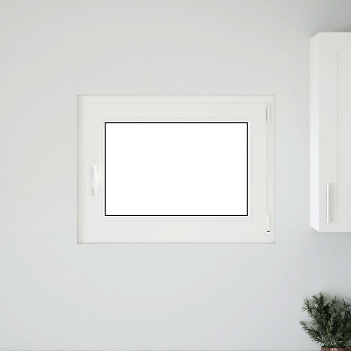 Fereastră pentru subsol Manual RISOR Alb 80 x 70 cm PVC și Sticlă - WALTI WALTI