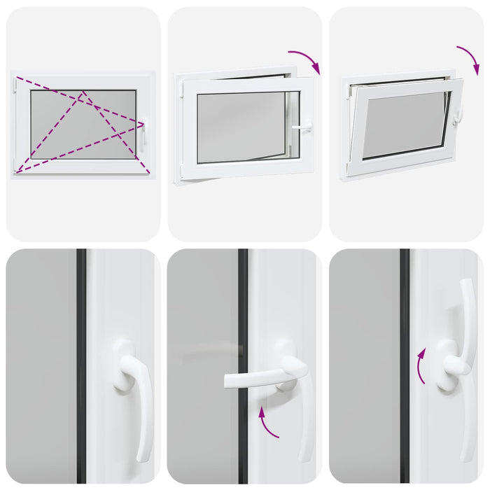 Fereastră pentru subsol Manual RISOR Alb 80 x 70 cm PVC și Sticlă - WALTI WALTI