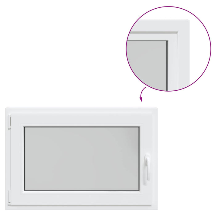 Fereastră pentru subsol Manual RISOR Alb 90 x 50 cm PVC și Sticlă - WALTI WALTI