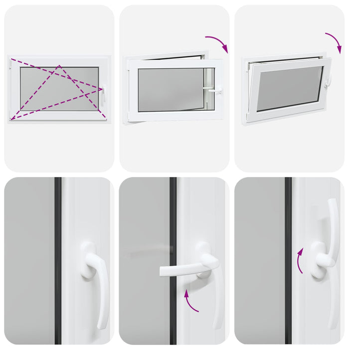 Fereastră pentru subsol Manual RISOR Alb 90 x 60 cm PVC și Sticlă - WALTI WALTI