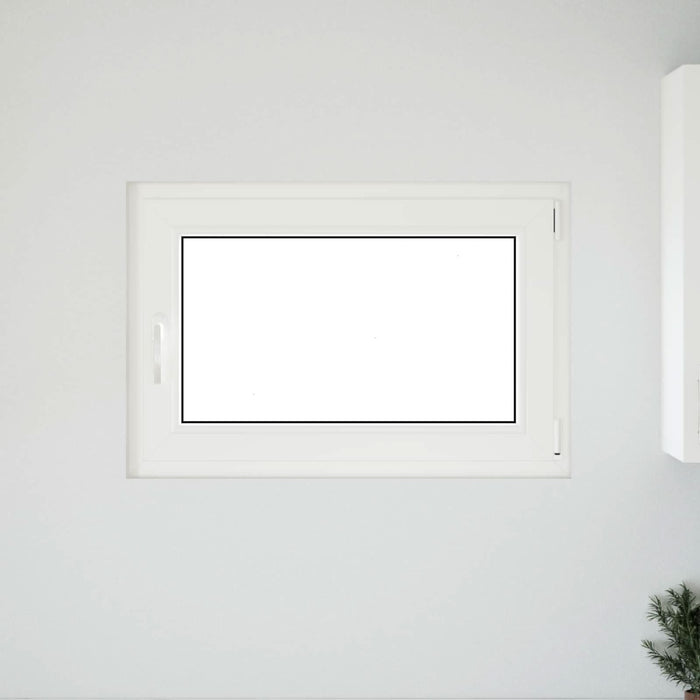 Fereastră pentru subsol Manual RISOR Alb 90 x 70 cm PVC și Sticlă - WALTI WALTI