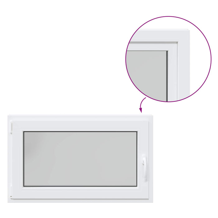 Fereastră pentru subsol Manual RISOR Alb 100 x 60 cm PVC și Sticlă - WALTI WALTI