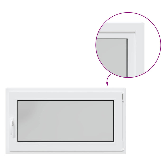 Fereastră pentru subsol Manual RISOR Alb 110 x 50 cm PVC și Sticlă - WALTI WALTI